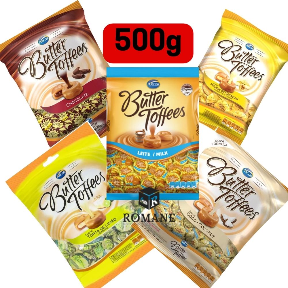 Bala Butter Toffees Arcor 500g | Shopee Brasil