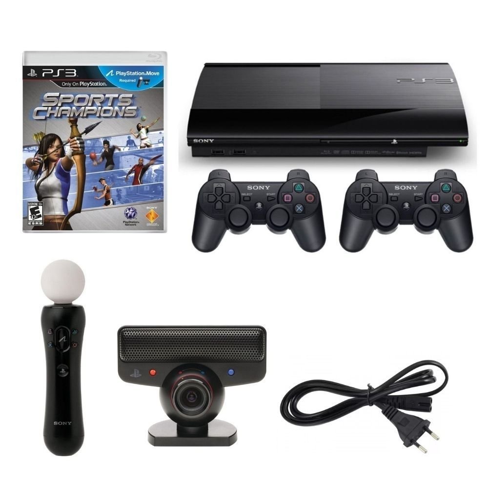 Console Playstation 3 Super Slim 250GB 2 Controles e 45 Jogos - Sony - Loja  Sport Games