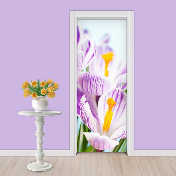 Adesivo de Porta - Floral Contemporâneo 3