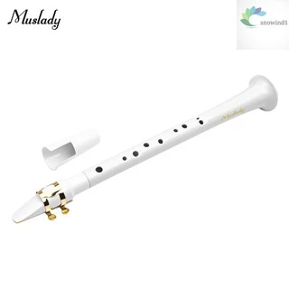 Promotion Muslady Mini Saxofone Sax De Bolso Branco Portátil De Plástico Com Bolsa De Transporte Instrumento De Madeira