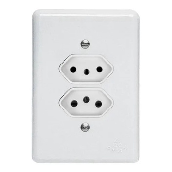 Tomada Dupla 4x2 com 10A - PERLEX | Shopee Brasil
