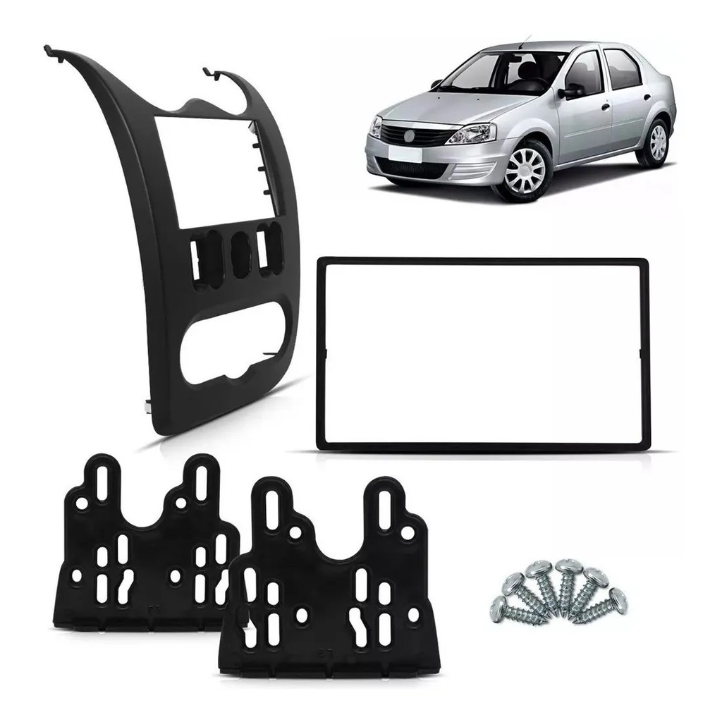Moldura Painel 2din Renault Sandero 2007 A 2011 Logan