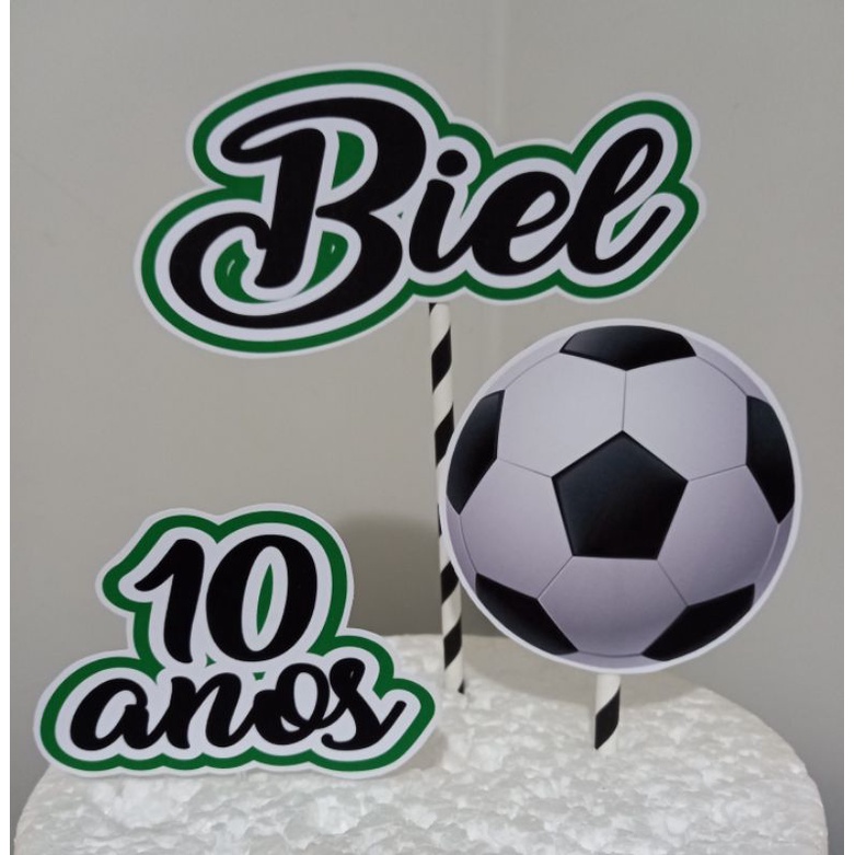 Bolo de futebol decorações de topper bola de futebol decoração do bolo para  o tema de futebol festa de aniversário dos homens menino esporte festa  fontes - AliExpress