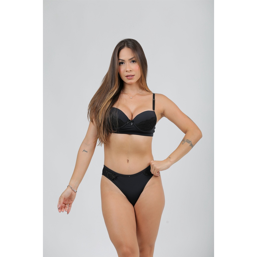 5 Conjuntos Lingerie Plus Size Sutiã E Calcinha Modeladora