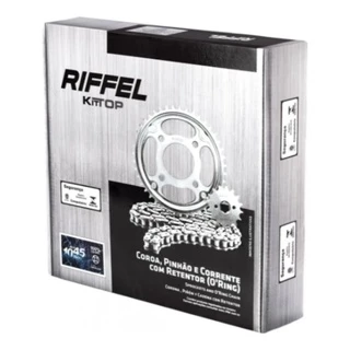 Kit Relacao Tração Transmissão Com Retentor Titan 150 Ks Es Esd 2004 2005 2006 2007 2008 2009 2010 2011 2012 2013 2014 2015 Original Riffel
