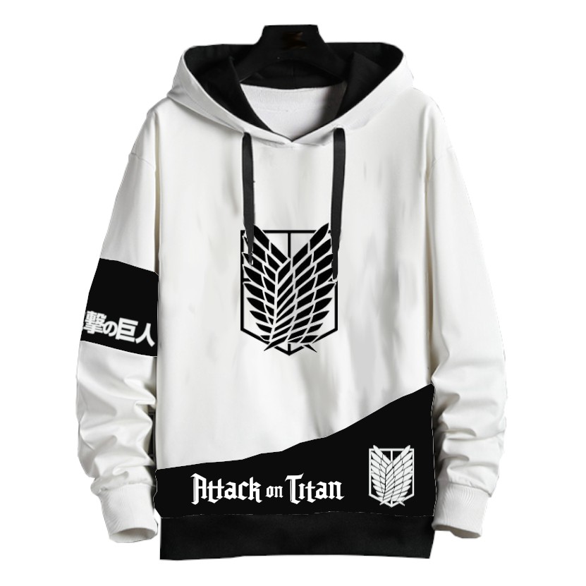Blusa Casaco de Moletom P&B Diagonal Atack on Titan A518