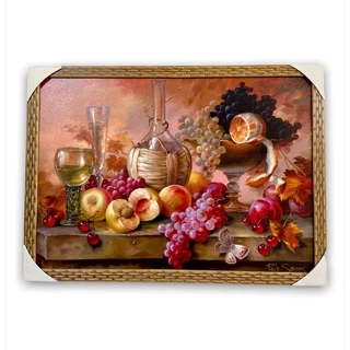 Quadro Decorativo Tema Natureza Morta Taça Vinho 50x70cm