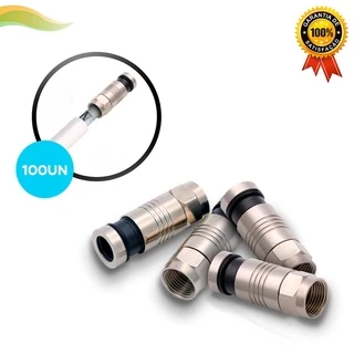 Conectores De Compressao Cabo Coaxial RG6 100 Unidades