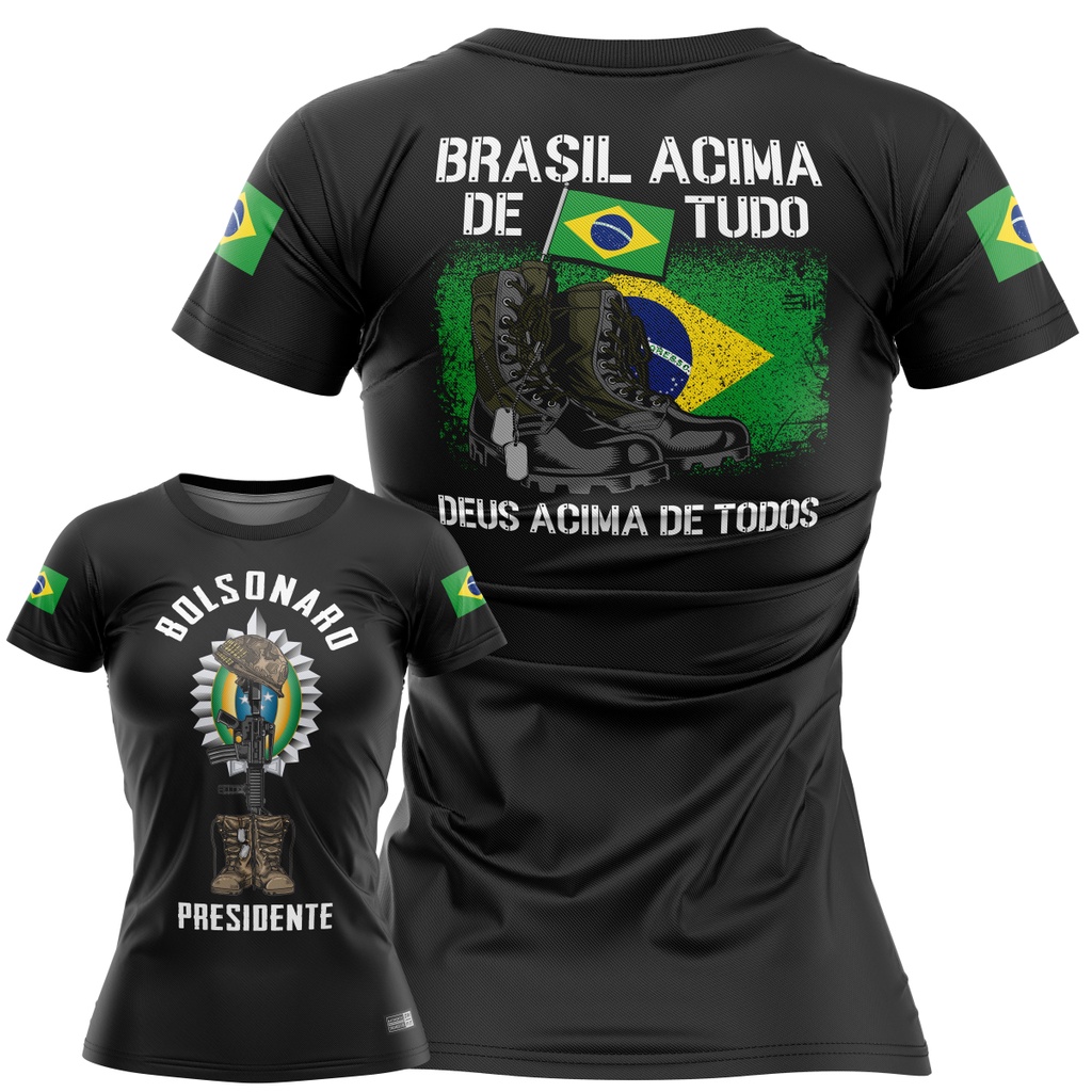 Baby Look Bolsonaro Brasil Acima de Tudo | Shopee Brasil
