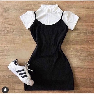 Vestido com best sale blusinha por baixo