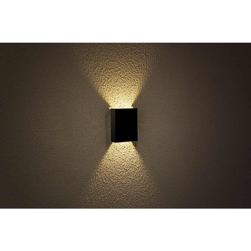 Luminária de parede MEGA FORTE ILUMINAÇÃO MF117 cor preto