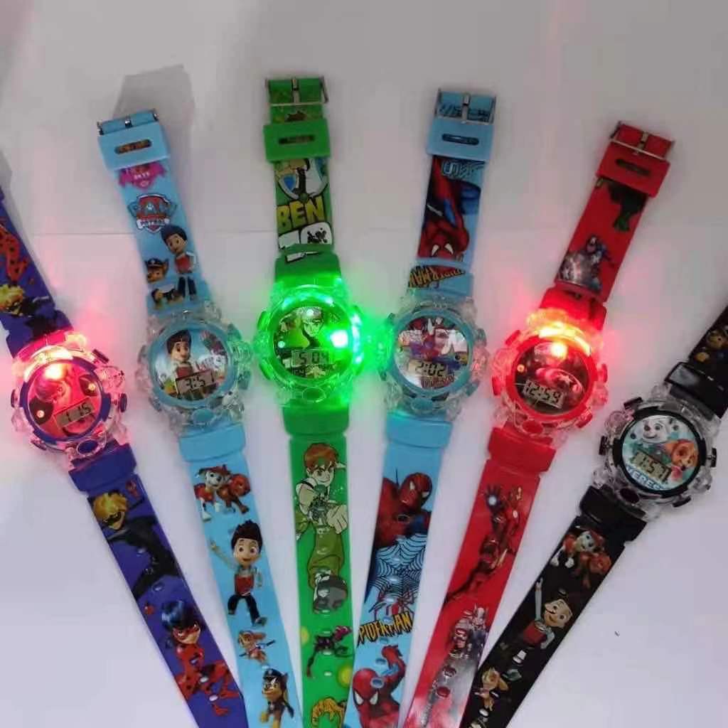 Naruto despertador dos desenhos animados para crianças, candeeiro de mesa  LED colorido piscando, presente de aniversário infantil, relógio relógio  para estudante - AliExpress