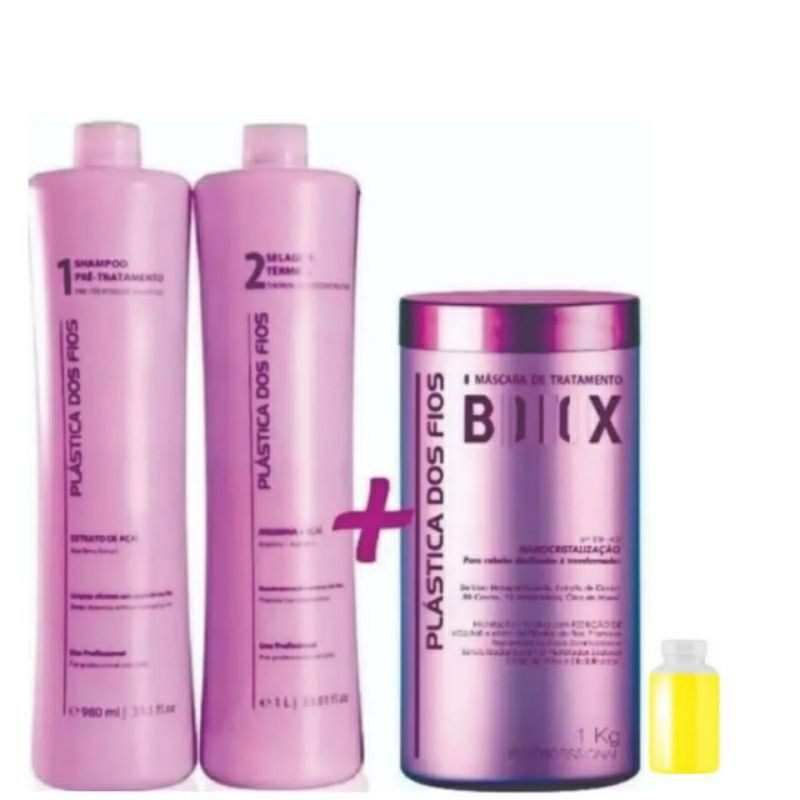 kit progressiva plástica dos fios +botox+brinde | Shopee Brasil