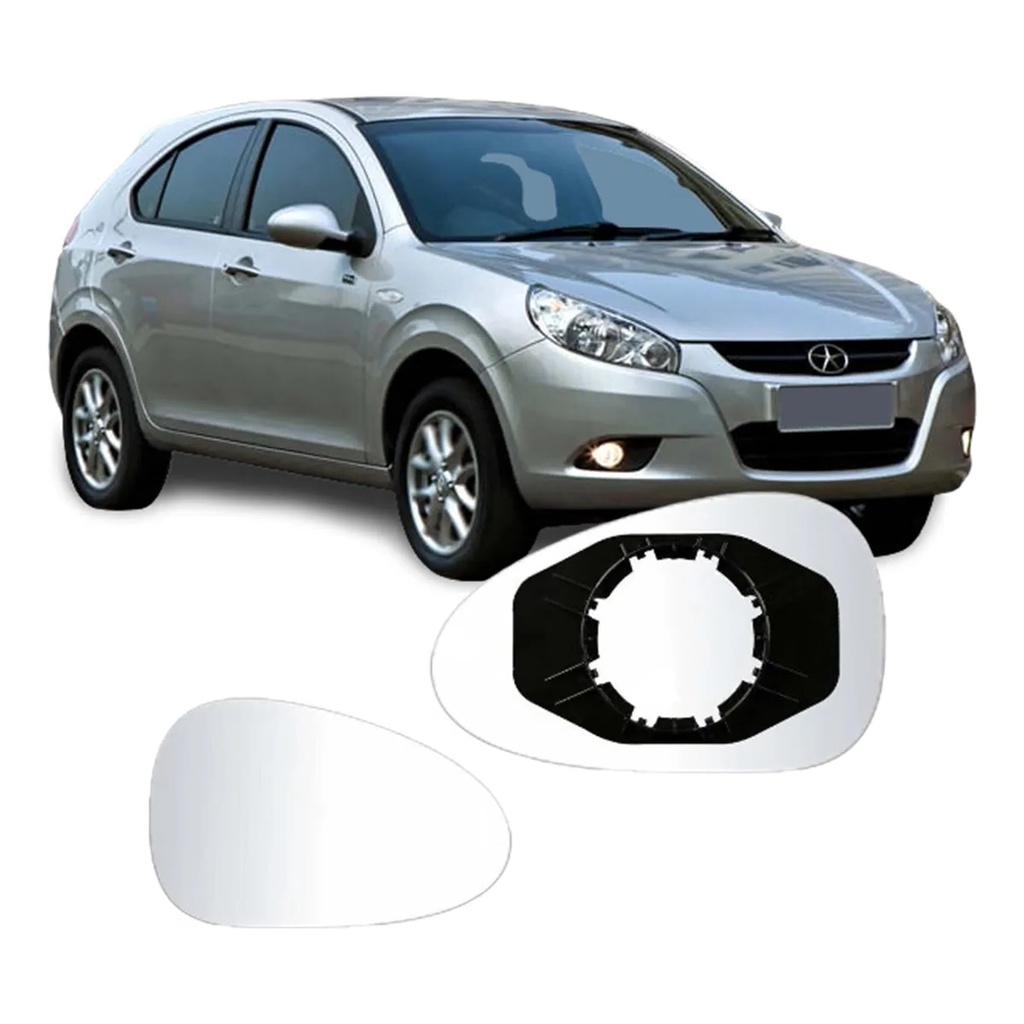 Lente Espelho Retrovisor Jac J3 C/ Base Lado Passageiro