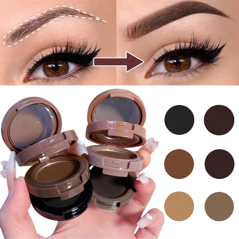 Conjunto de maquiagem para sobrancelhas, Eyebrow Powder Paleta de  sobrancelhas tricolor - Paleta de sobrancelha em pó para maquiagem  profissional com 3 cores para preenchimento de olhos Fovolat