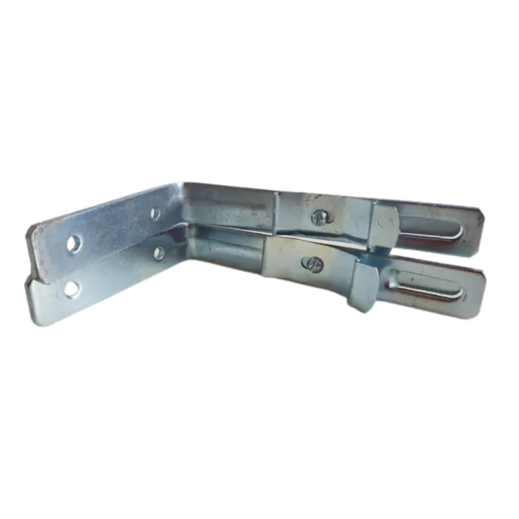 Kit com 2 Suportes para Persiana Vertical Zincado com Presilha 13 X 8