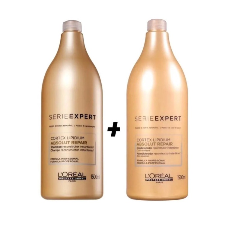 Kit Loreal Cortex Lipidium Shampoo E Condicionador 1500ml | Shopee Brasil