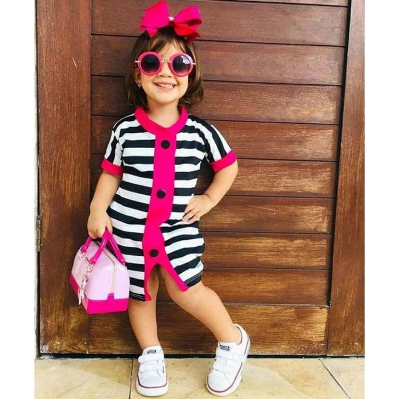 Vestido best sale listrado infantil