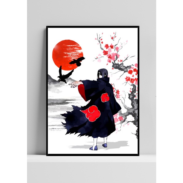 Quadro de mdf poster moldura Anime, Mangá, Naruto, Itachi