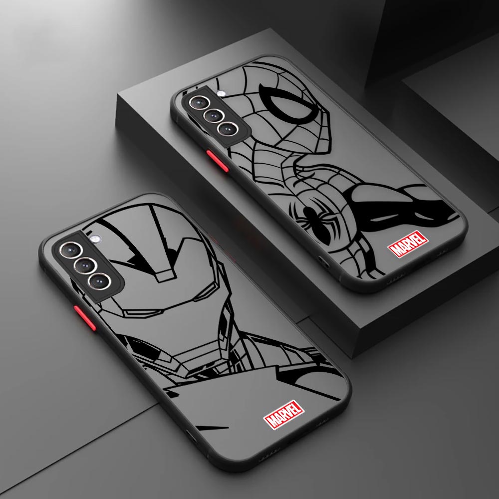 Marvel Capa Masculina De Ferro Para Samsung Galaxy S22 S21 S20 Fe S 22 Ultra 5g S9 S10 Plus 5225