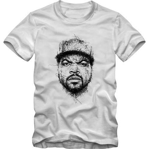 Camiseta Ice Cube Rapper Musica hip-hop internacional masculino feminino  adulto Unissex