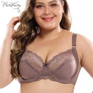 PARIFAIRY sutian renda sutiã confortável sutiã com aro sutiã plus size 44 46 48 50 52 54-88709