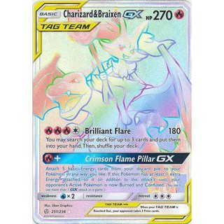 Carta Pokémon Gx Reshiram e Charizard, Brinquedo Pokémon Usado 91333519