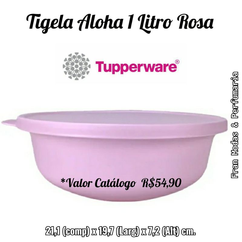 Tigela Aloha Rosa 1 Litro Tupperware | Shopee Brasil