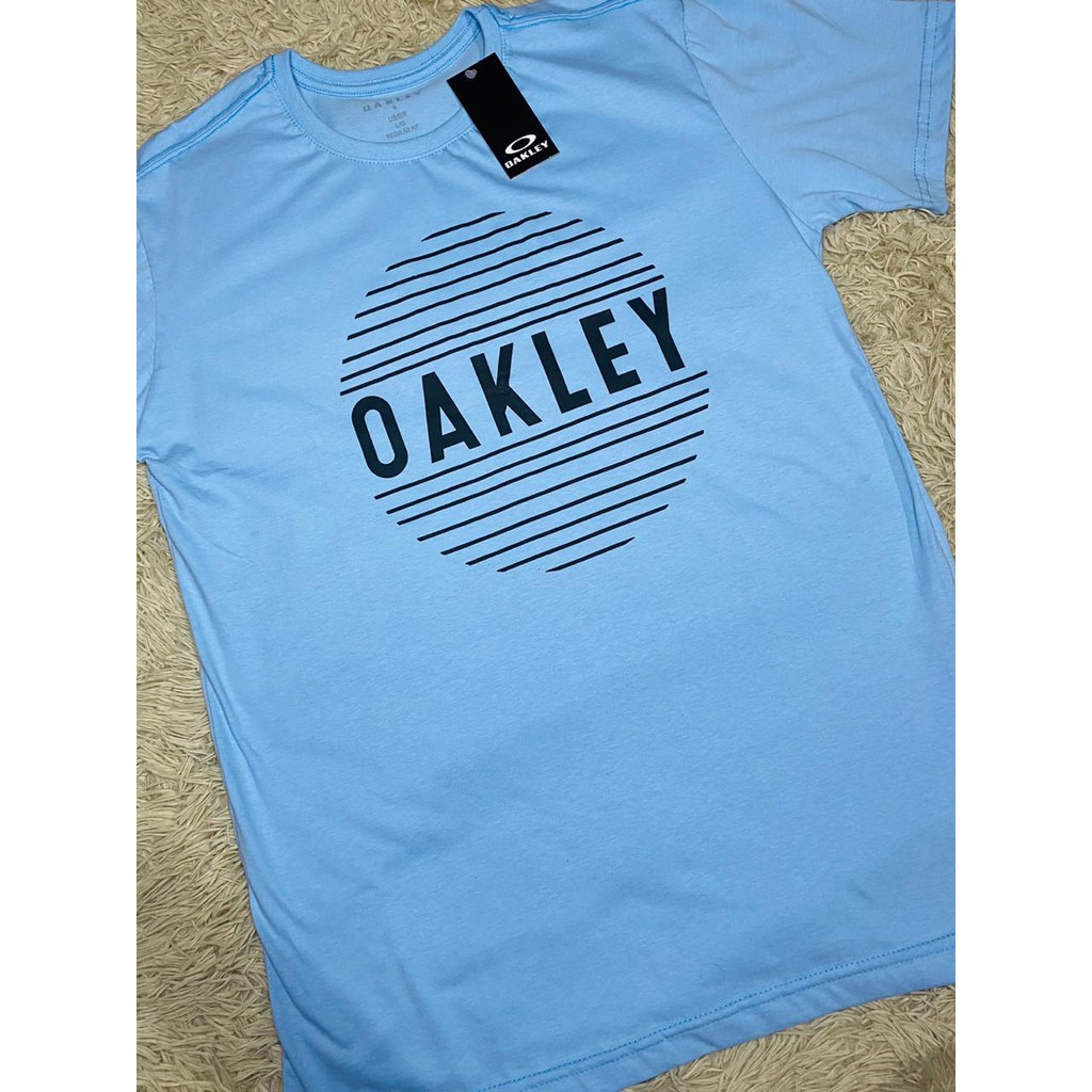 Camiseta Oakley Fraction Washed Tee Azul - Back Wash