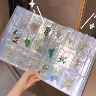 288 Grade Transparente Armazenamento De Joias Álbum Para Anéis , Colares , Brincos/Bolsa De Bijuteria E À Prova De Poeira/Embalagem De Porta-Jóias