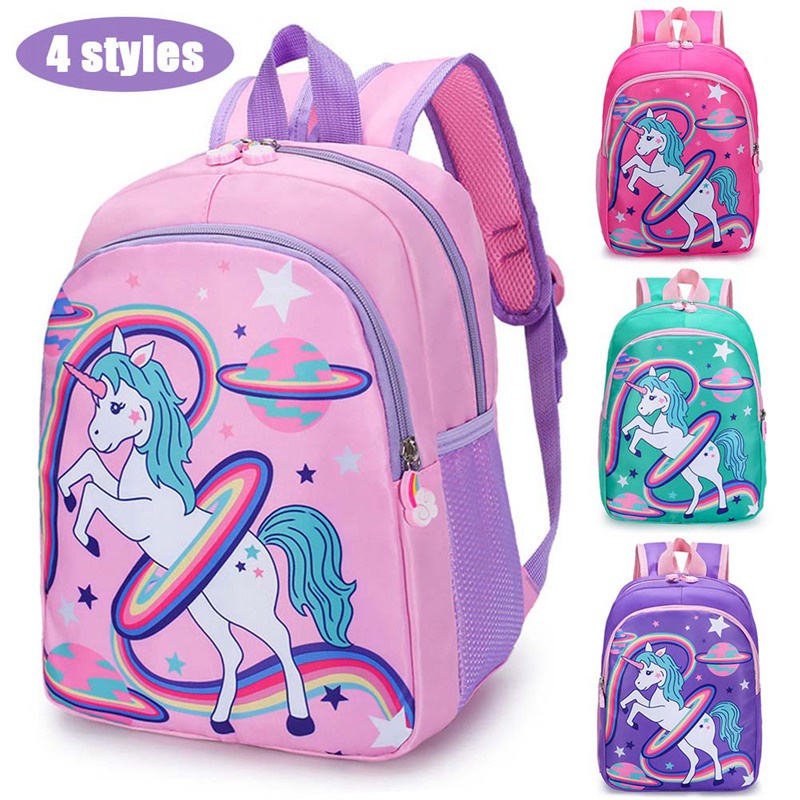 Mochila Bolsa Escolar Feminina Unicórnio Kawaii Fofa Juvenil