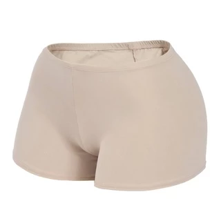 Short Curto Segunda Pele Preto Bege Poliamida Microfibra Confortável Cós Elástico