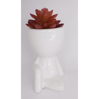 Vaso/ Vasinhos Decorativos Robert Bob de Porcelana para flores e  suculentas- Perna levantada