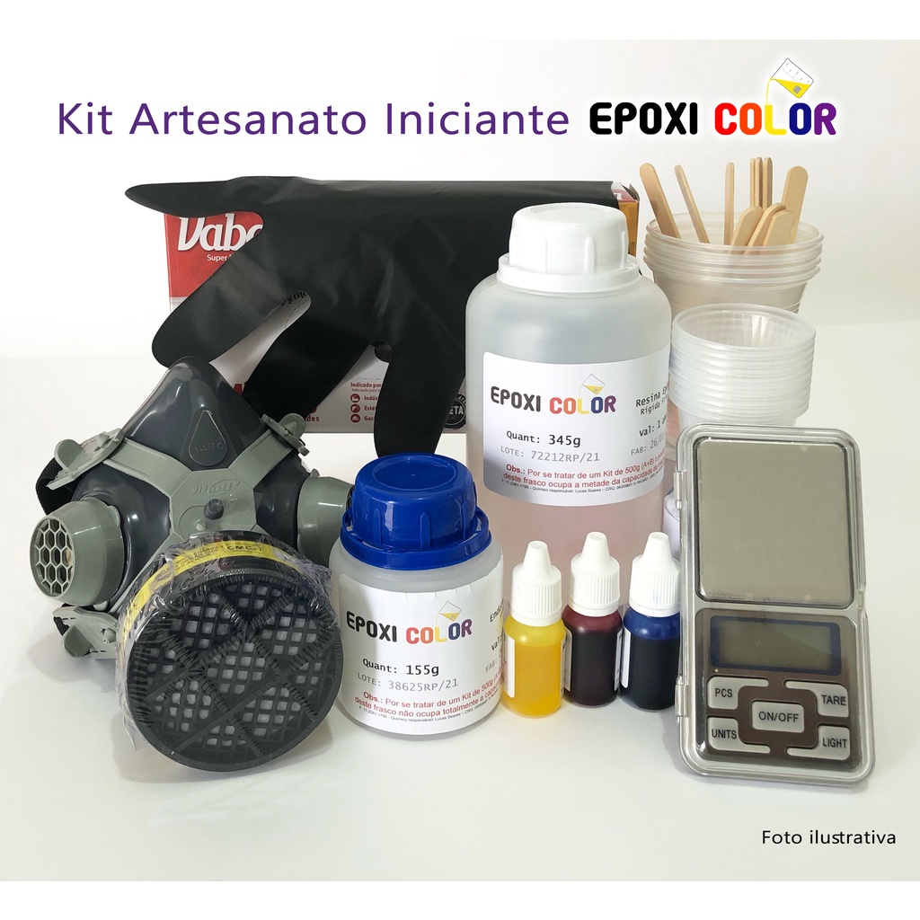 Kit Artesanato Iniciante Resina Epóxi - Epoxi Color