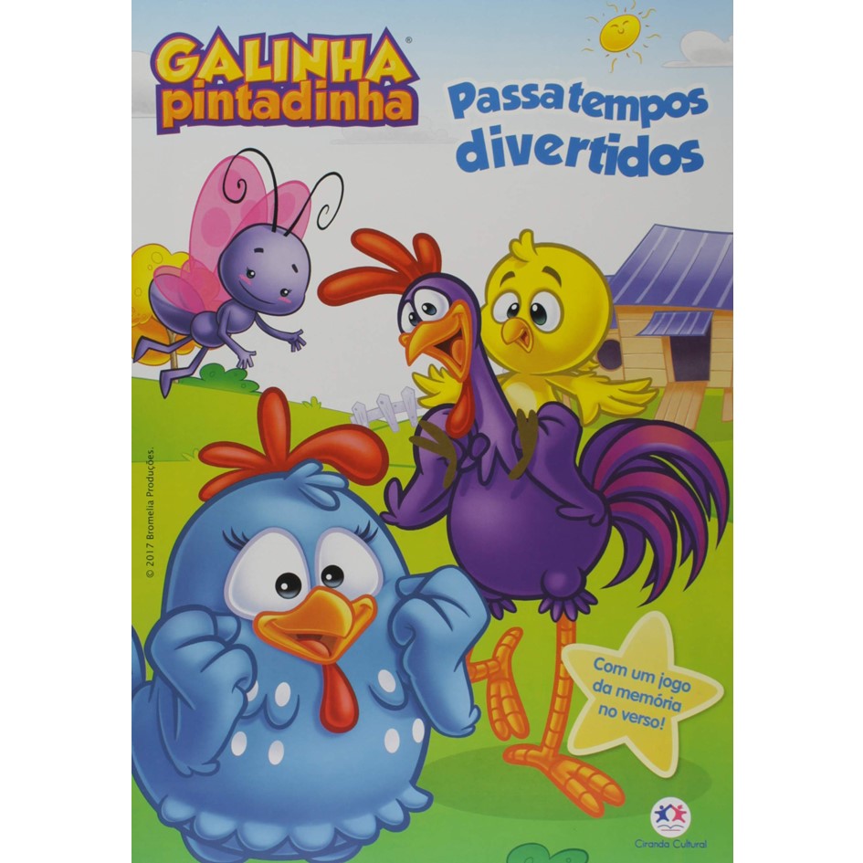 Latinha + Jogos da Memória-Galinha pintadinha