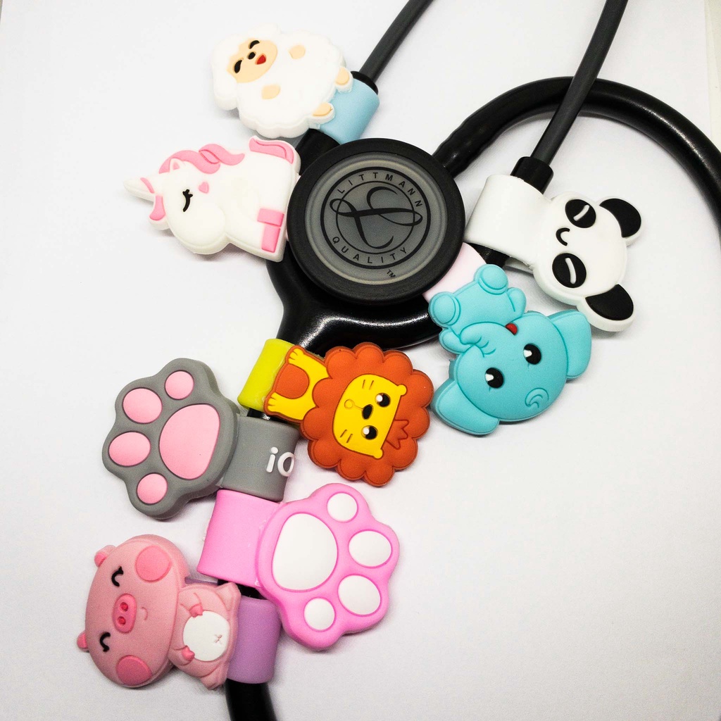 Enfeite Premium de Animais / Decoração para estetoscópio pediátrico / Pingente de esteto clinico