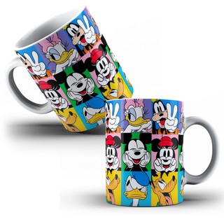 Caneca Porcelana Personalizada Desenhos da Disney Mickey Minnie