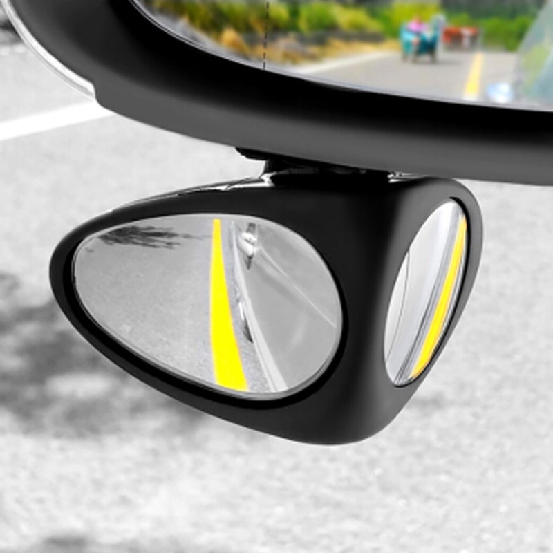 Espelhos laterais convexos do ponto de vista cego, aderem ao espelho,  espelho de carro de 360°, ângulo ajustável, espelhos traseiros, ponto cego  para