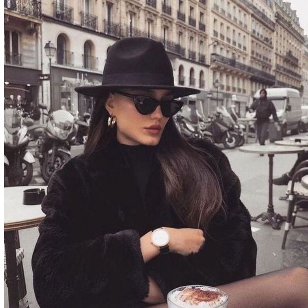 Chapeu Fedora Preto Unissex