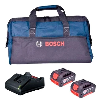 Kit com 2 Baterias 3,0Ah 18,0V + Carregador Bivolt + Bolsa de Nylon BOSCH