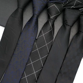 Formal 6CM Homem Laços Magros De Poliéster Seda Gravata De Pescoço Preto Estreito Ou Festa De Casamento Masculino Gravatas Slim