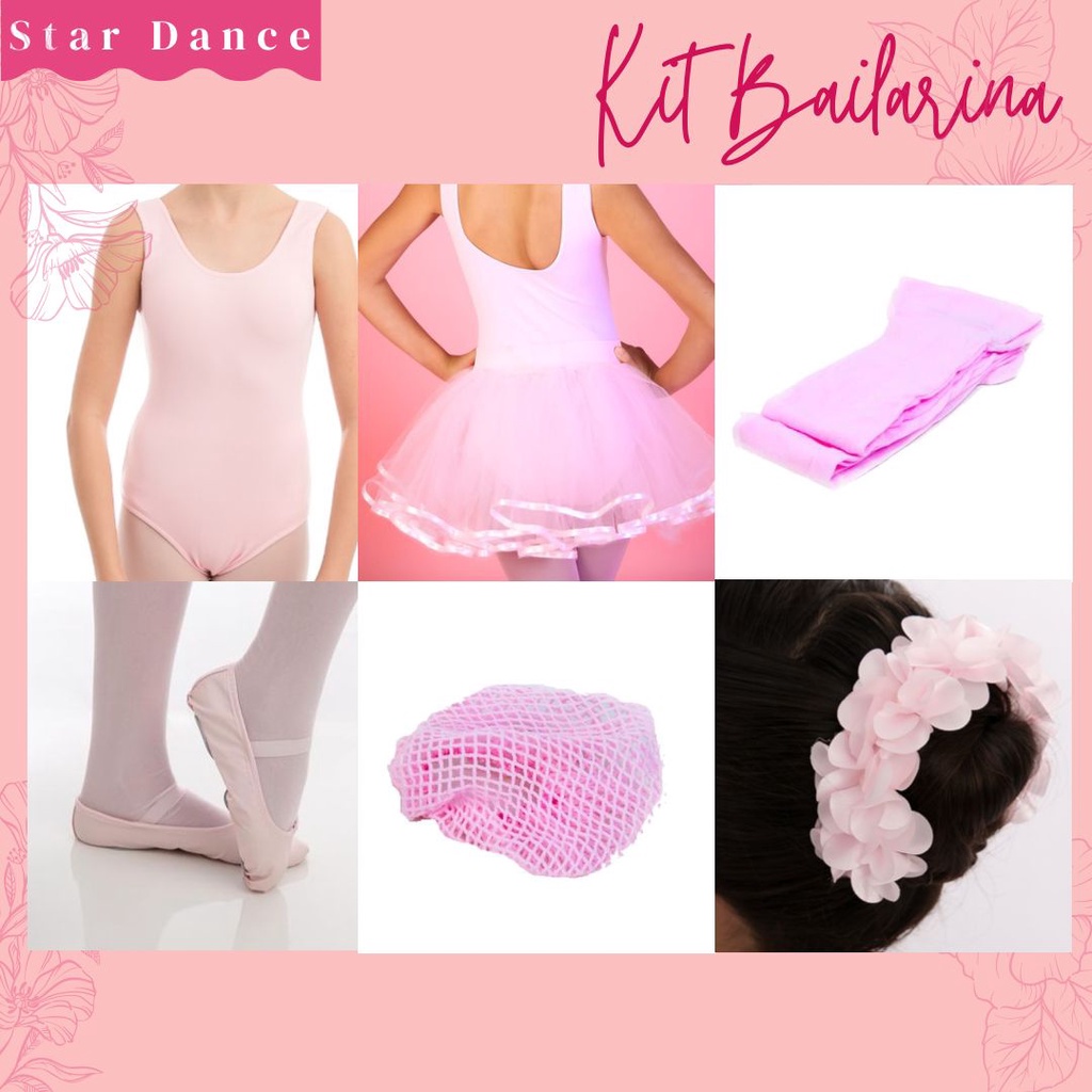 Kit Ballet - Collant Regata+tutu+meia+sapatilha+redinha+porta Coque ...