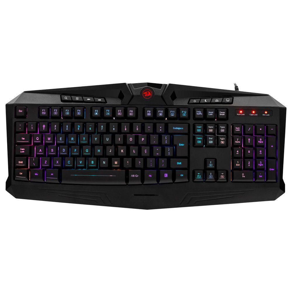 Teclado Gamer Redragon Harpe K503 Rgb Abnt2 Rgb Membrana | Shopee Brasil