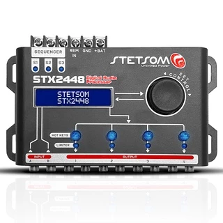 Processador Automotivo Crossover Stx2448 Stetsom Equalizador 4 Canais
