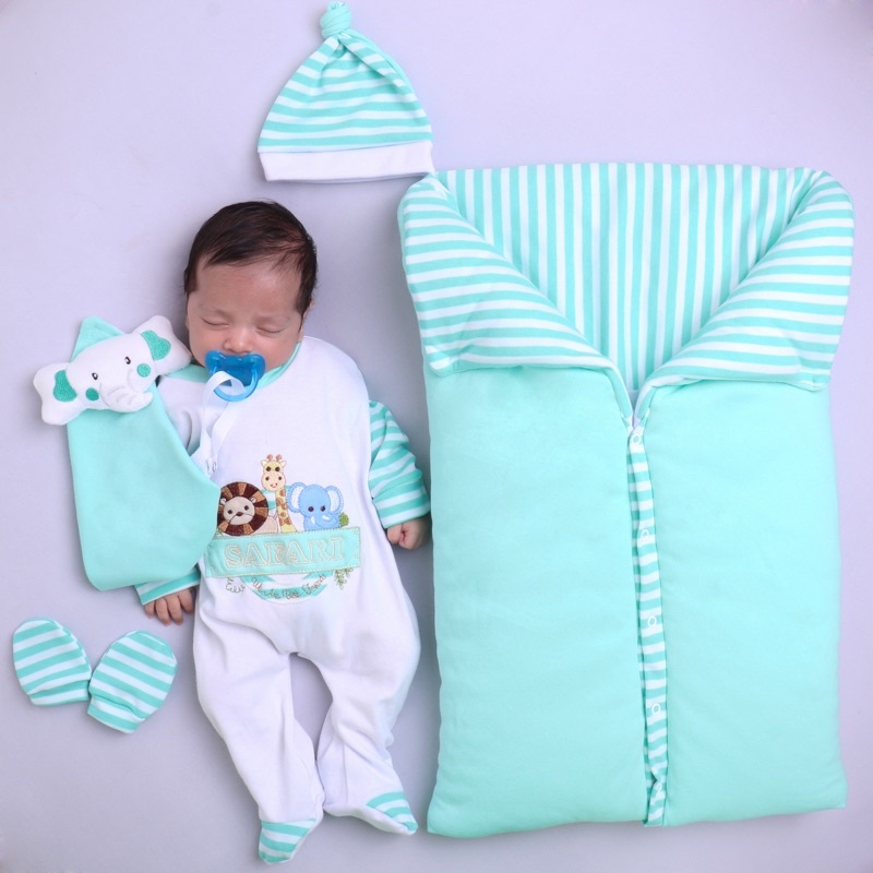 Saida de maternidade para bebe menino Safari várias cores