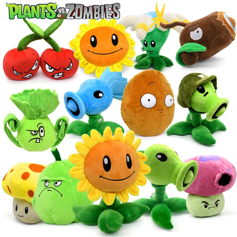 4 Peças De Brinquedo De Pelúcia Plants Vs Zombies, Jogo Pvz