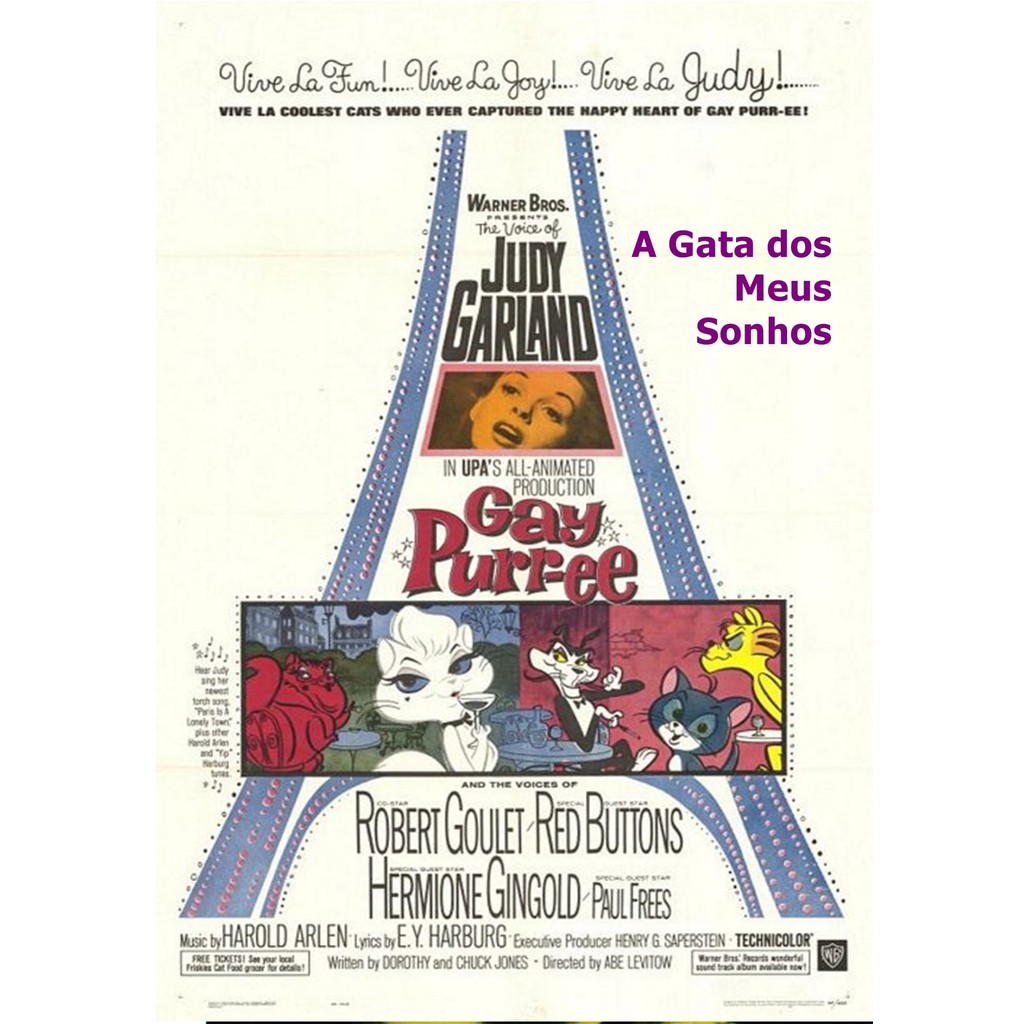 Judy Garland - A Gata dos Meus Sonhos (Gay Purr-ee) 1962 | Shopee Brasil