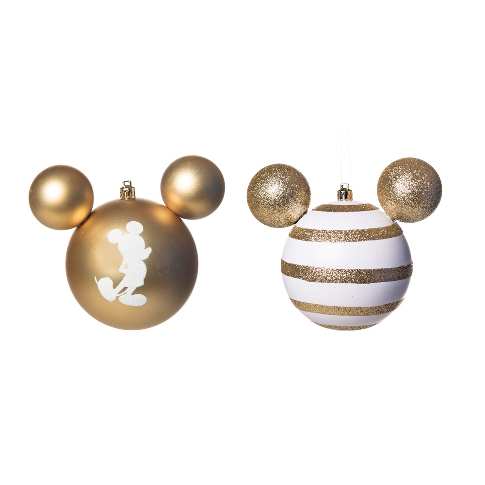 Jogo de Bolas de Natal Mickey & Minnie Mouse, Vermelho/Preto, 4