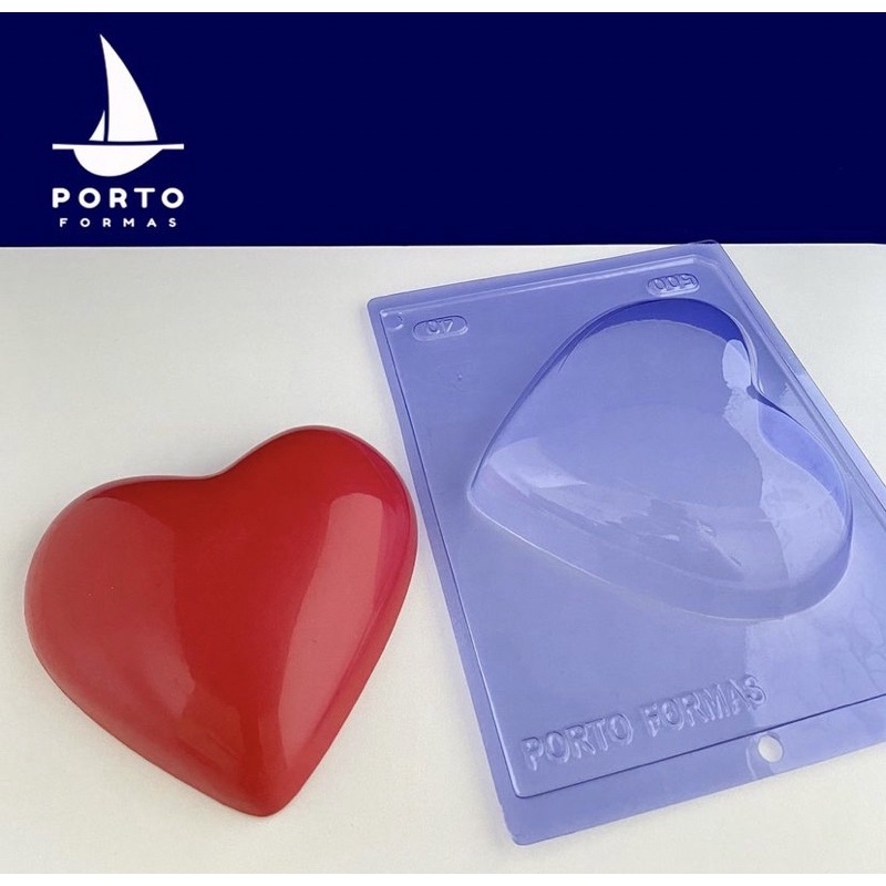 Forma De Acetato Com Silicone: Coração 250g Fork Meme 02 - Porto Formas