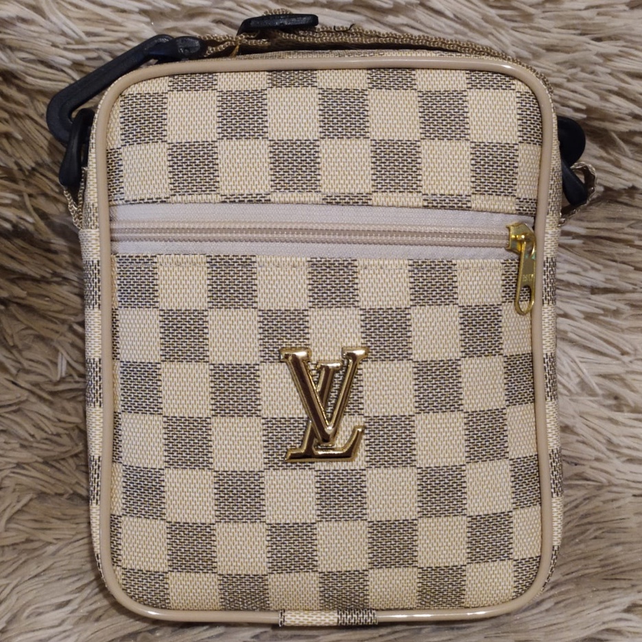 Bolsa LV grande xadrez marrom - Outlet Sofistiquê